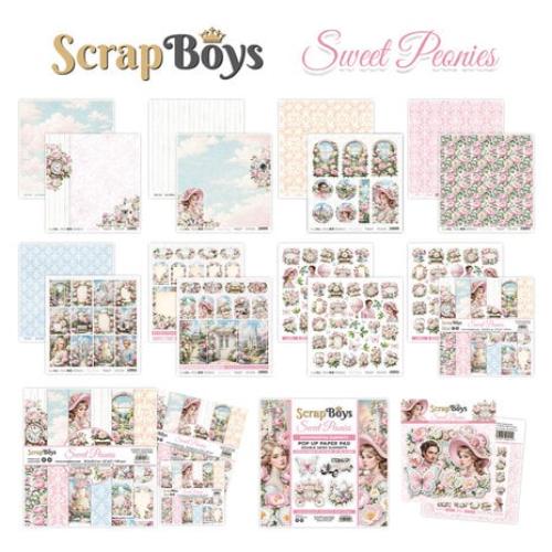 ScrapBoys Sweet Peonies 12x12 Inch Paper Pad (SB-SWPE-08) - Postage as per Actual