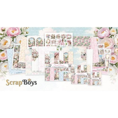 ScrapBoys Sweet Peonies 8x8 Inch Paper Pad (SB-SWPE-10)