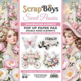 ScrapBoys Sweet Peonies 6x6 Inch Pop Up Paper Pad (SB-SWPE-11)