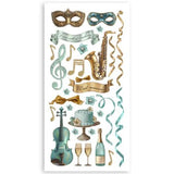 Stamperia Masquerade 6x12 Inch Paper Cut-outs (4pcs) (SBBCT08) - Postage as per Actual