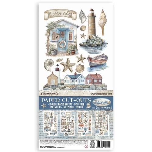 Stamperia Silent Sea 6x12 Inch Paper Cut-outs (4pcs) (SBBCT12) - Postage as per Actual