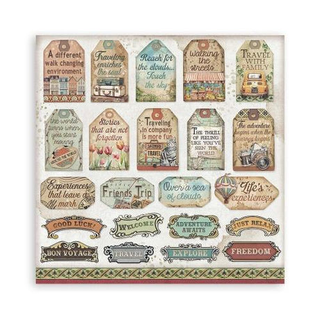 Stamperia Art of Travelling 12x12 Inch Paper Pack (SBBL164) - Postage as per Actual