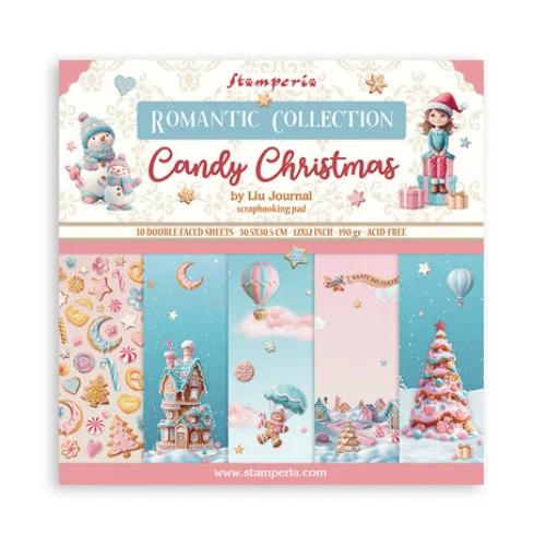 Stamperia Candy Christmas 12x12 Inch Paper Pack (SBBL173) - Postage as per Actual