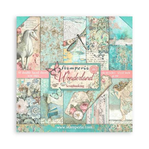 Stamperia Wonderland 12x12 Inch Paper Pack (SBBL38) - Postage as per actual