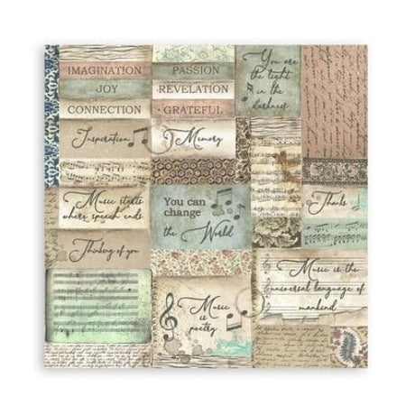 Stamperia Music 12x12 Inch Paper Pack (SBBL48) - Postage as per Actual