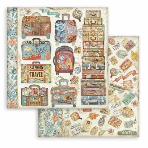 Stamperia Art of Travelling 8x8 Inch Paper Pack (SBBS120)