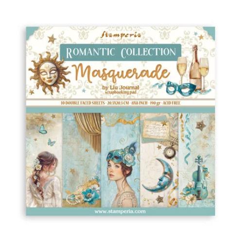 Stamperia Masquerade 8x8 Inch Paper Pack (SBBS121)