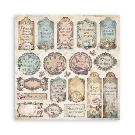 Stamperia Venice City of Art 8x8 Inch Paper Pack (SBBS128)