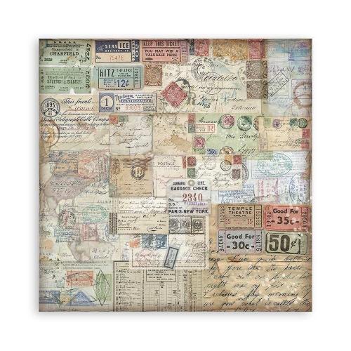 Stamperia Art of Travelling 8x8 Inch Paper Pack Maxi (Single Face) (SBBSXB07)