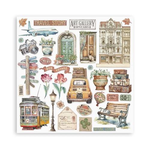 Stamperia Art of Travelling 8x8 Inch Paper Pack Maxi (Single Face) (SBBSXB07)