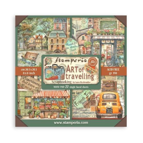 Stamperia Art of Travelling 8x8 Inch Paper Pack Maxi (Single Face) (SBBSXB07)