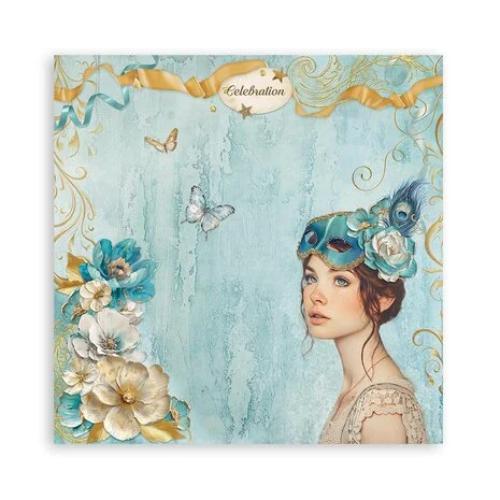 Stamperia Masquerade 8x8 Inch Paper Pack Maxi (Single Face) (SBBSXB08)