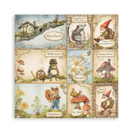 Stamperia Hidden Grove 8x8 Inch Paper Pack Maxi Backgrounds Selection (Single Face) (SBBSXB10)