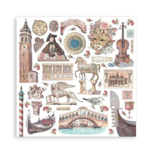 Stamperia Venice City of Art 8x8 Inch Paper Pack Maxi (Single Face) (SBBSXB14)