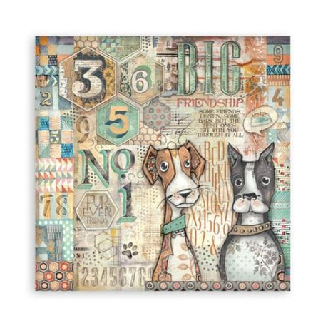 Stamperia Furry Friends 8x8 Inch Maxi Paper Pack (Single Face) (SBBSXB18)