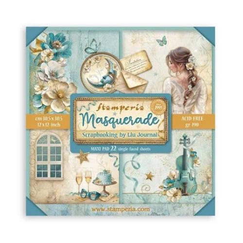 Stamperia Masquerade 12x12 Inch Paper Pack Maxi (Single Face) (SBBXLB20) - Postage as per Actual