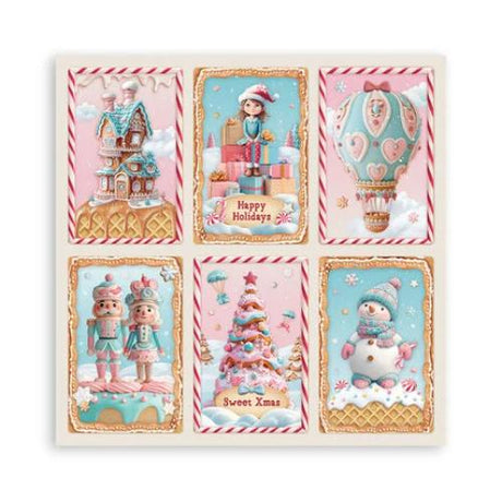 Stamperia - Candy Christmas 12x12" Single Sided Paper Pad from the Candy Christmas Collection - Postage as pe Actual