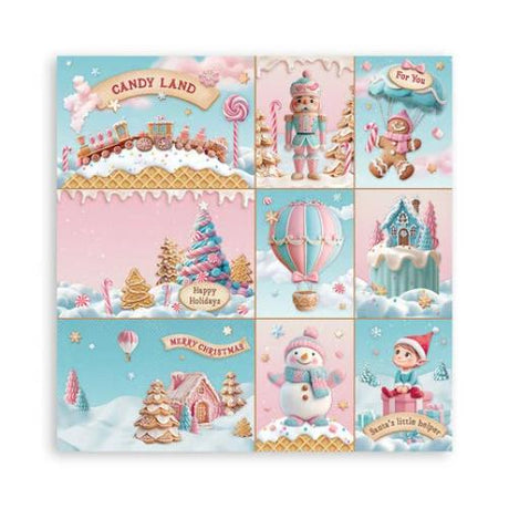 Stamperia - Candy Christmas 12x12" Single Sided Paper Pad from the Candy Christmas Collection - Postage as pe Actual
