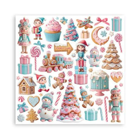 Stamperia - Candy Christmas 12x12" Single Sided Paper Pad from the Candy Christmas Collection - Postage as pe Actual