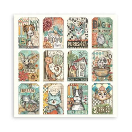Stamperia Furry Friends 12x12 Inch Maxi Paper Pack (Single Face) (SBBXLB30) - Postage as per Actual