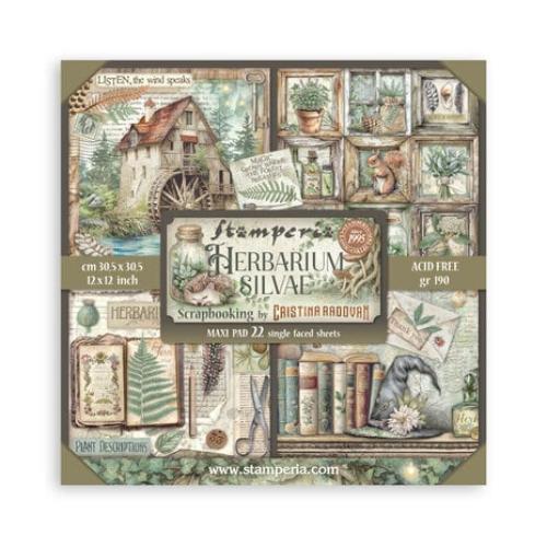 Stamperia Herbarium Silvae 12x12 Inch Maxi Paper Pack (Single Face) (SBBXLB32) - Postage as per Actual