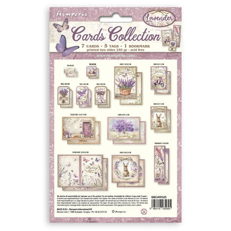 Stamperia Lavender Cards Collection (SBCARD25)