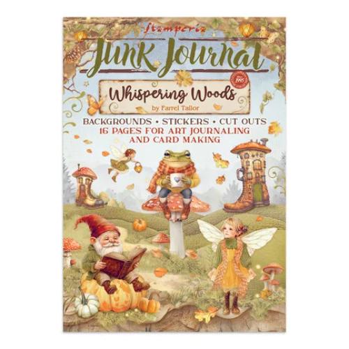 Stamperia Whispering Woods Junk Journal Stickers, Backgrounds, Cut-Outs (SBJK04) - Postage as per Actual
