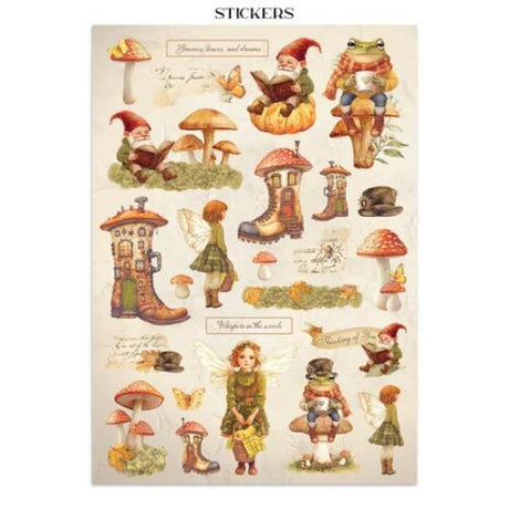 Stamperia Whispering Woods Junk Journal Stickers, Backgrounds, Cut-Outs (SBJK04) - Postage as per Actual