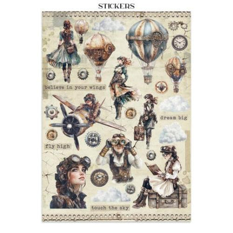 Stamperia Voyages Fantastiques Junk Journal Stickers, Backgrounds, Cut-Outs (SBJK05) - Postage as per Actual