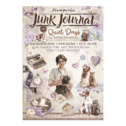 Stamperia Quiet Days Junk Journal Stickers, Backgrounds, Cut-Outs (SBJK08)
