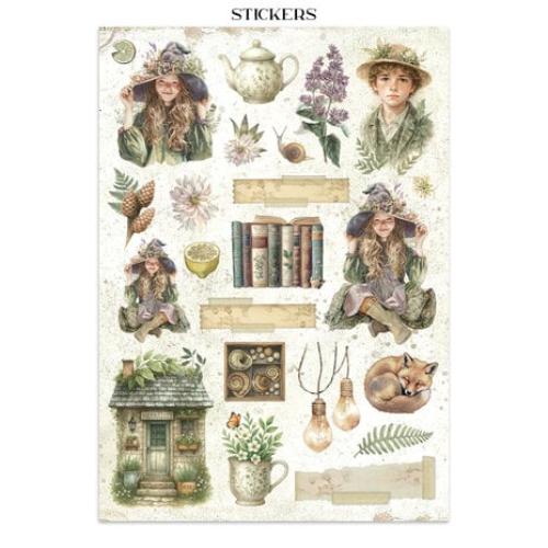 Stamperia Herbarium Silvae Junk Journal Stickers, Backgrounds, Cut-Outs (SBJK09)