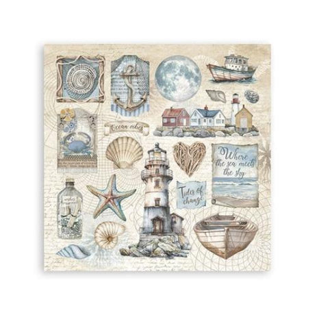 Stamperia Silent Sea Stickers (4pcs) (SBSTK01)