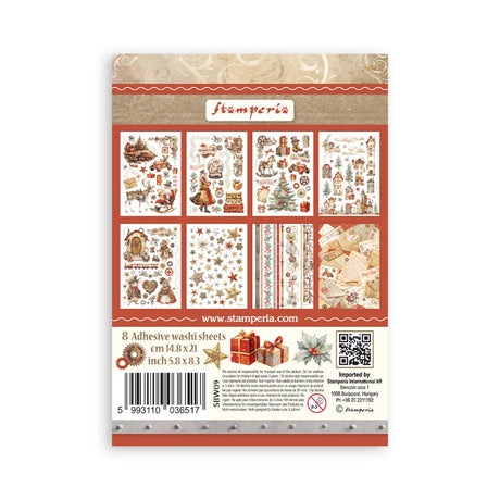 Stamperia Gear up for Christmas A5 Washi Pad (8pcs) (SBW09)