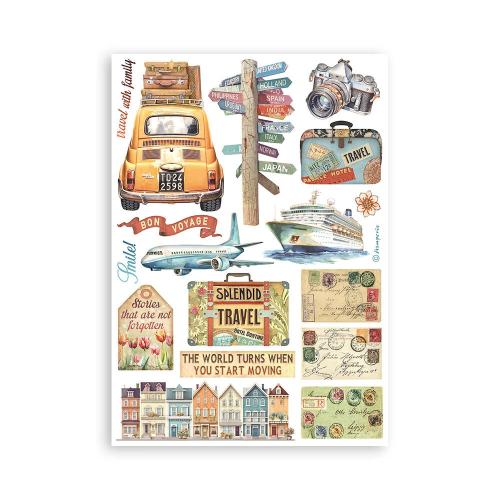 Stamperia Art of Travelling A5 Washi Pad (8pcs) (SBW14)