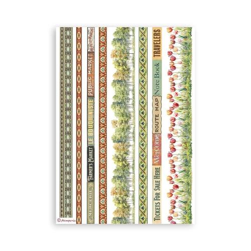 Stamperia Art of Travelling A5 Washi Pad (8pcs) (SBW14)