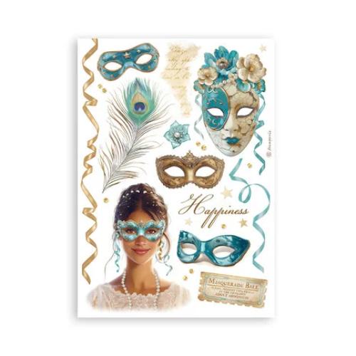 Stamperia Masquerade A5 Washi Pad (8pcs) (SBW15)