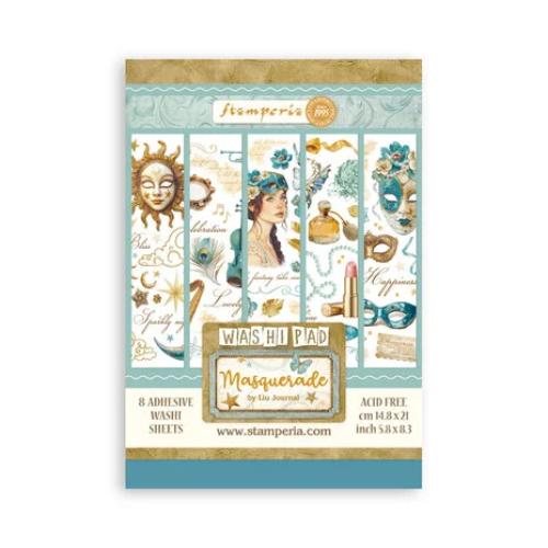 Stamperia Masquerade A5 Washi Pad (8pcs) (SBW15)