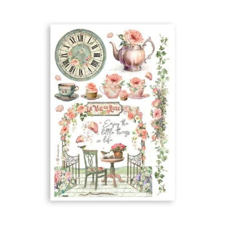 Stamperia House of Roses A5 Washi Pad (8pcs) (SBW18)