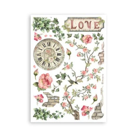 Stamperia House of Roses A5 Washi Pad (8pcs) (SBW18)