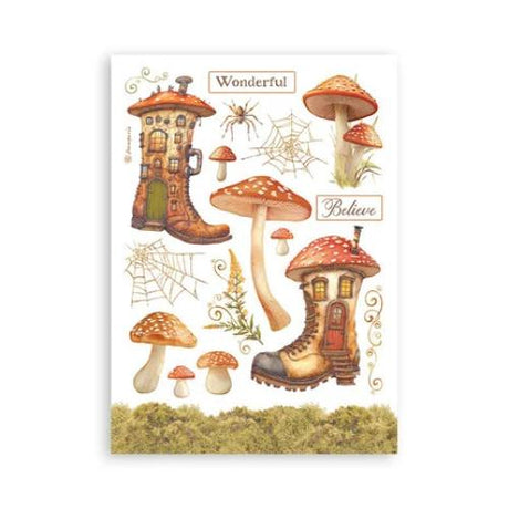Stamperia Whispering Woods A5 Washi Pad (8pcs) (SBW24)