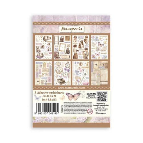 Stamperia Quiet Days A5 Washi Pad (8pcs) (SBW26)