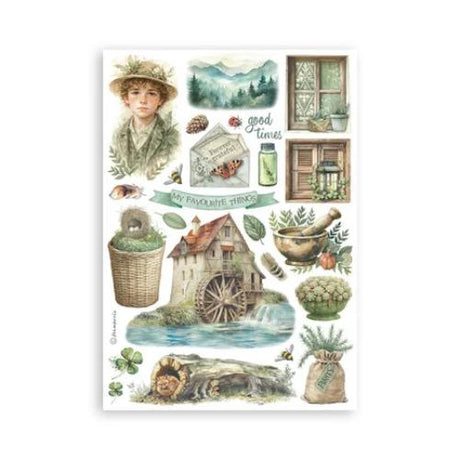 Stamperia Herbarium Silvae A5 Washi Pad (8pcs) (SBW27)