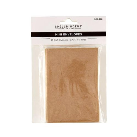 Spellbinders - Kraft Mini Envelopes - 25 Pack