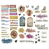 Spellbinders - Beautifully Imperfect Die Cut Sentiments from the Beautifully Imperfect Collection - 110 pc
