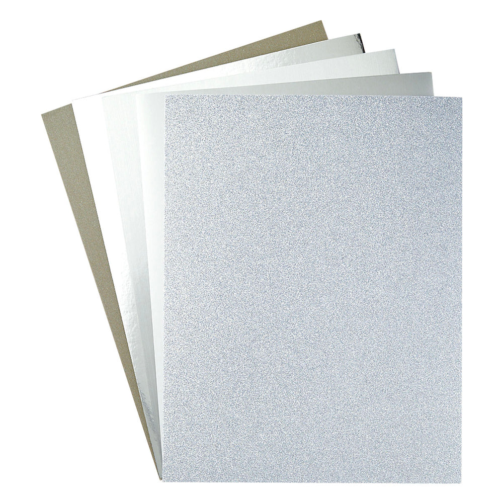 Spellbinders - Silver Assortment Treasured Cardstock 8 1/2" x 11 -15 Pack