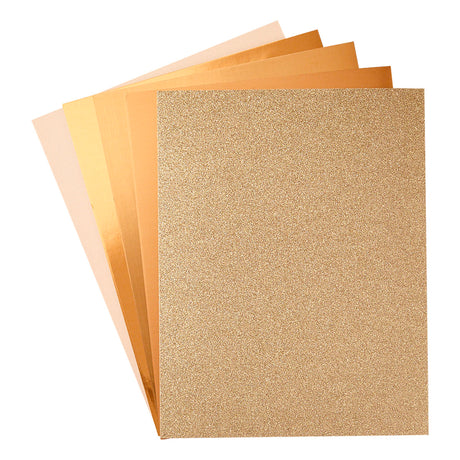 Spellbinders - Rose Gold Assortment Treasured Cardstock 8 1/2" x 11 -15 Pack