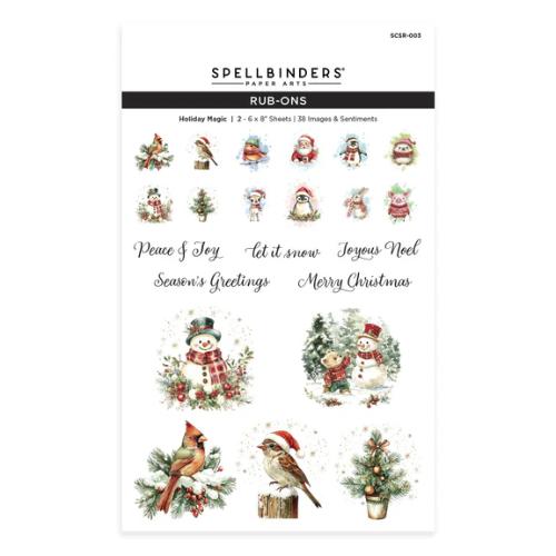 Spellbinders - Holiday Magic Rub-Ons from the Holiday Magic Collection