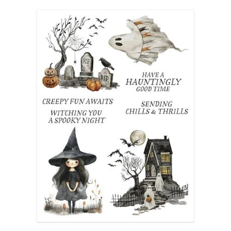 Spellbinders - Stay Spooky Rub-On Sheets from the Simply Made Collection