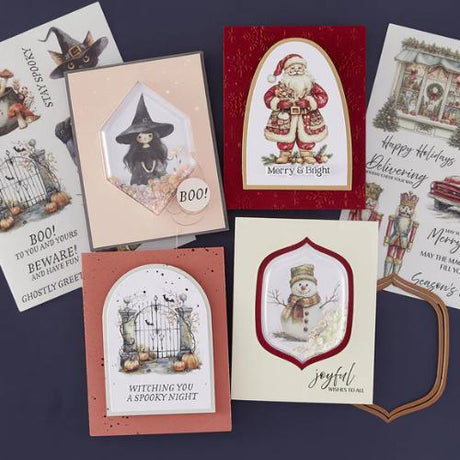 Spellbinders - Joyful Wishes Rub-On Sheets from the Simply Made Collection