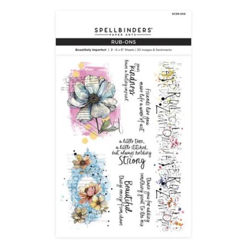 Spellbinders - Beautifully Imperfect Rub-Ons from the Beautifully Imperfect Collection